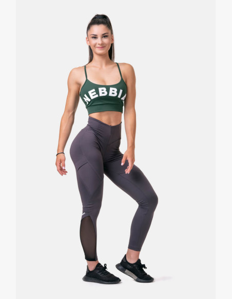 NEBBIA Fit & Smart high waisted leggings marron