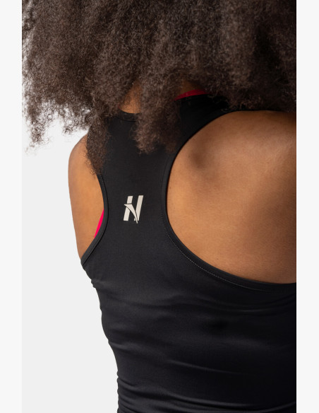 NEBBIA Sports slim-fit crop tank top black