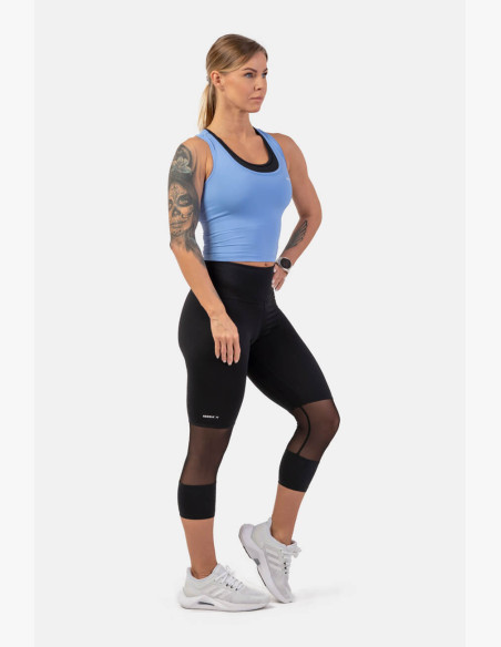 NEBBIA Sports slim-fit crop tank top blue
