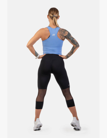 NEBBIA Sports slim-fit crop tank top blue