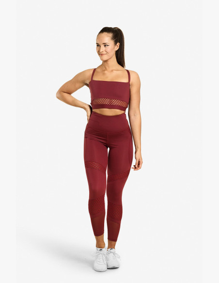 Fitness Bra WAVERLY MESH SANGRIA RED - Better Bodies