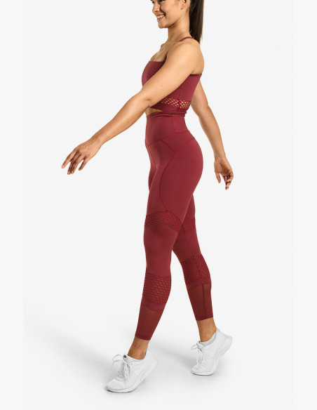 Fitness Bra WAVERLY MESH SANGRIA RED - Better Bodies