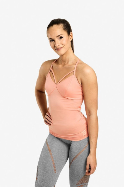 Tank Top Better Bodies Waverly Strap Peach