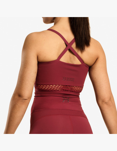 Fitness Bra WAVERLY MESH SANGRIA RED - Better Bodies