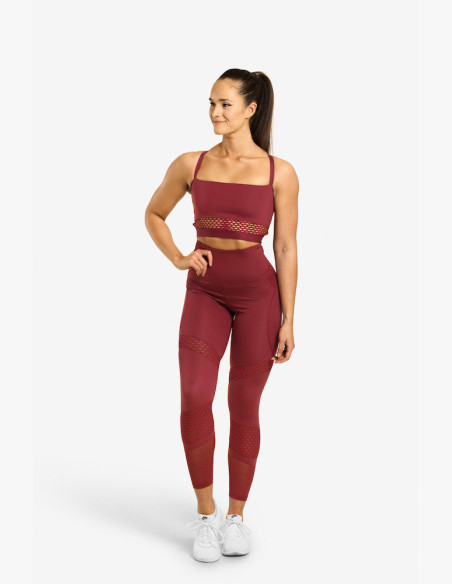 Fitness Bra WAVERLY MESH SANGRIA RED - Better Bodies