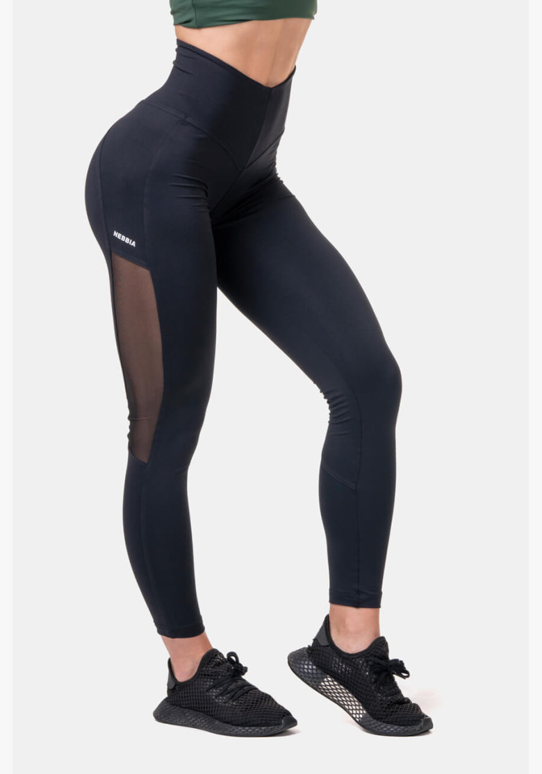 NEBBIA Mesh leggings with high waist black