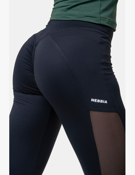 NEBBIA Mesh leggings with high waist black