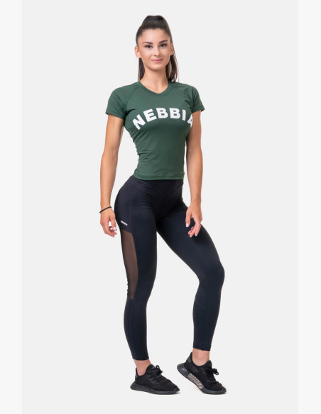 NEBBIA Mesh leggings with high waist black