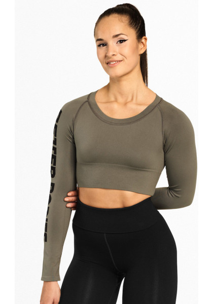 CROP-TOP BOWERY WASHED GREEN - Better Bodies