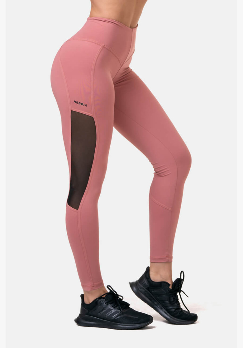 NEBBIA Mesh high waisted leggings pink