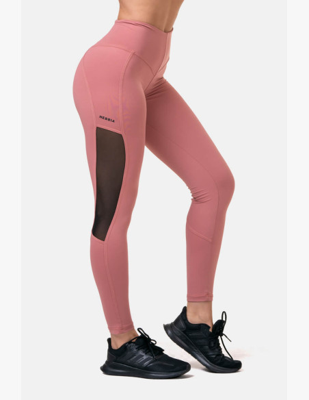 NEBBIA Mesh high waisted leggings pink