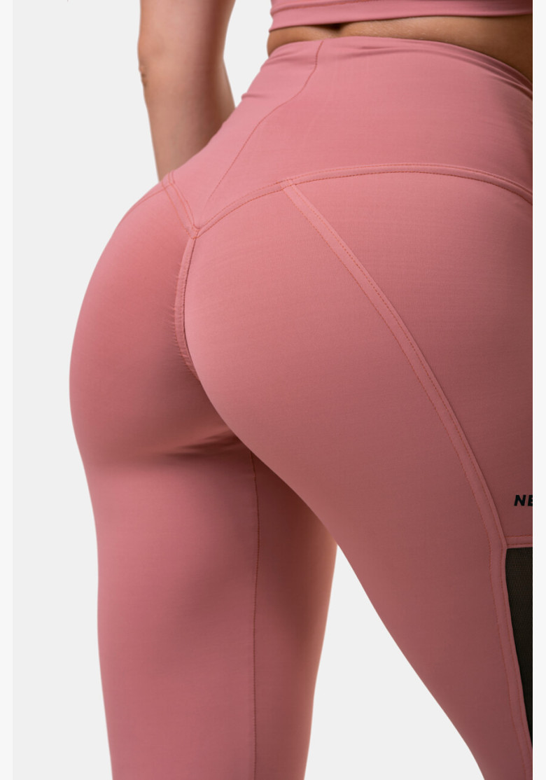 NEBBIA Mesh high waisted leggings pink
