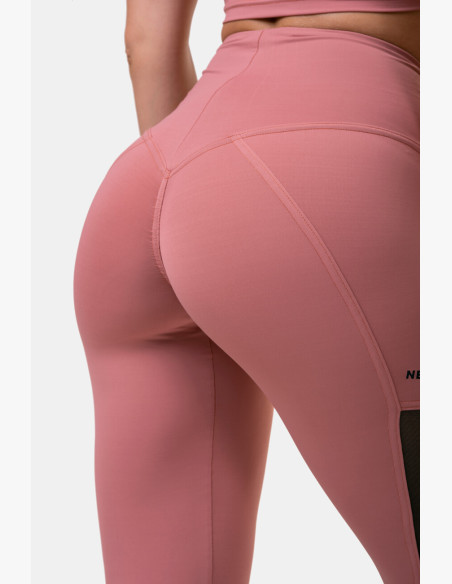 NEBBIA Mesh high waisted leggings pink