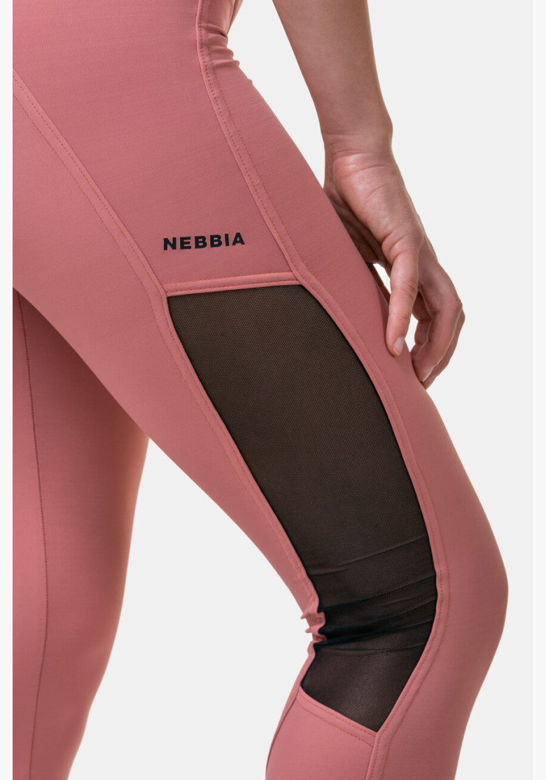 NEBBIA Mesh high waisted leggings pink