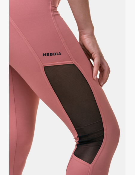 NEBBIA Mesh high waisted leggings pink