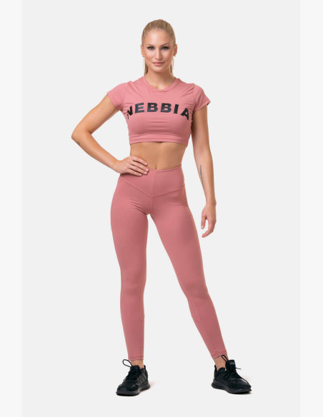 NEBBIA Mesh high waisted leggings pink