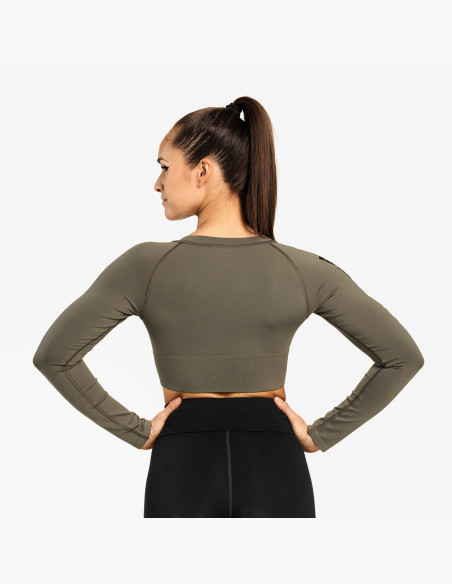 CROP-TOP BOWERY WASHED GREEN - Better Bodies