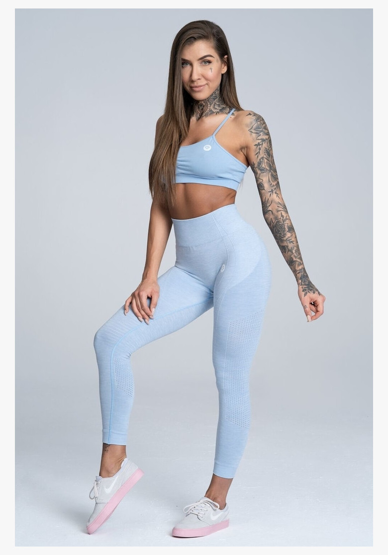 Dream Blue Seamless Fitness Leggings - Gym Glamour