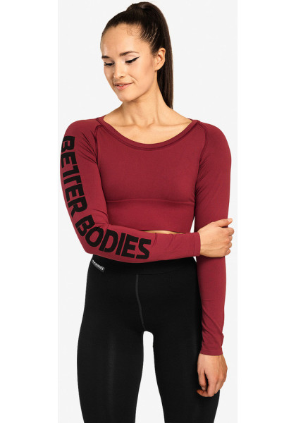 CROP-TOP BOWERY SANGRIA RED - Better Bodies