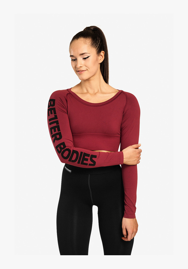 CROP-TOP BOWERY SANGRIA RED - Better Bodies