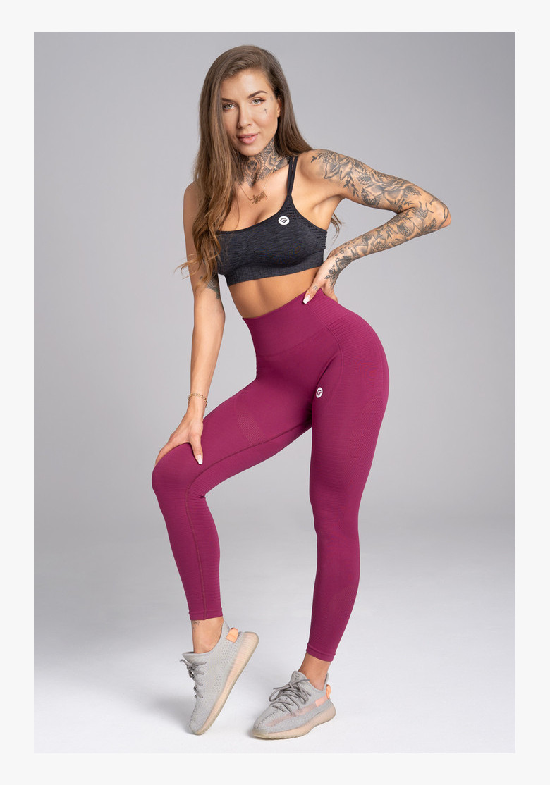 Jelly Berry Seamless Fitness Leggings - Gym Glamour