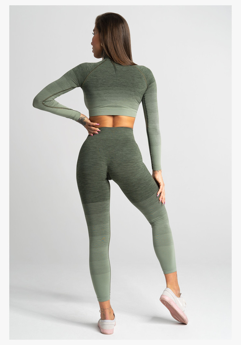 Seamless Fitness Leggings Khaki Ombre...