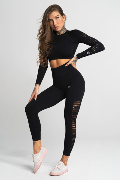 Bezšvové fitness legíny Nero - Gym Glamour