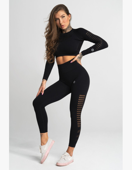 Seamless fitness leggings Nero - Gym Glamour