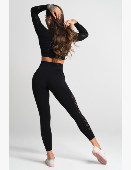 Seamless fitness leggings Nero - Gym Glamour