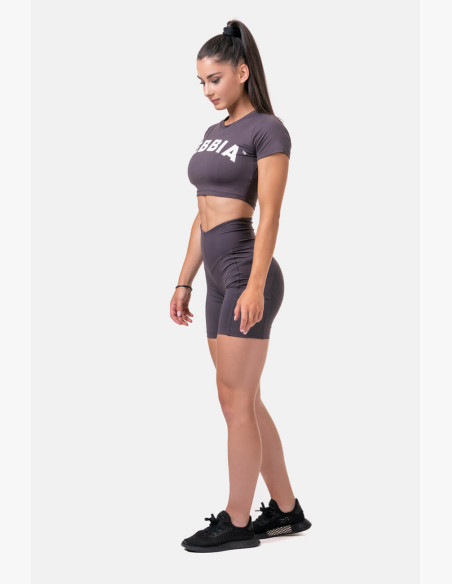 NEBBIA Fit & Smart women's cycling shorts marron