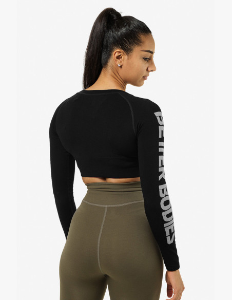 CROP-TOP BOWERY BLACK - Better Bodies