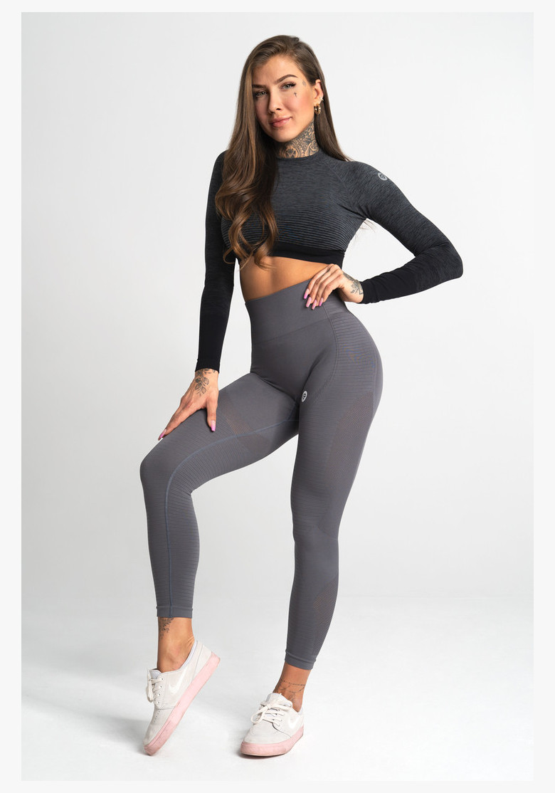 Silvery Seamless Fitness Leggings - Gym Glamour