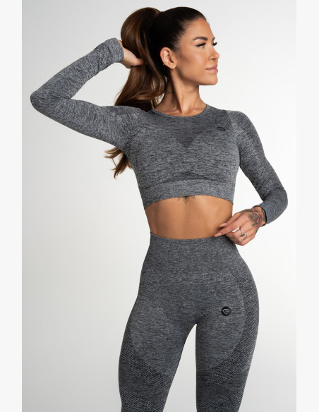 Crop Top Gym Glamor Fusion Dark Grey