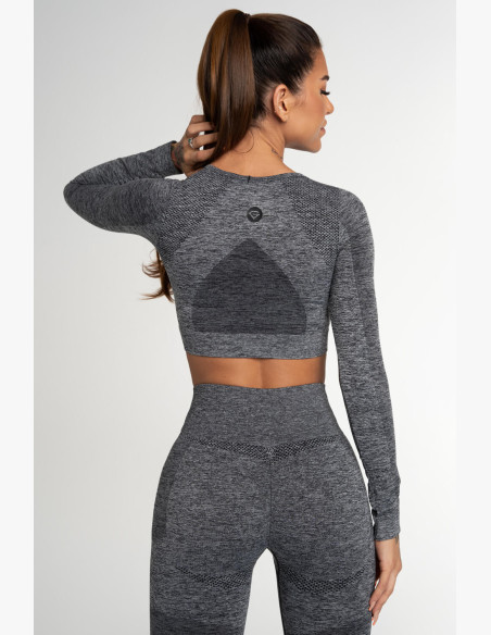 Crop Top Gym Glamor Fusion Dark Grey