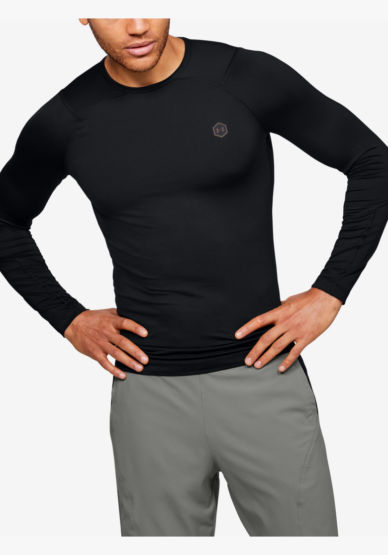 Kompresné tričko Under Armour Rush Hg Compression Ls Black