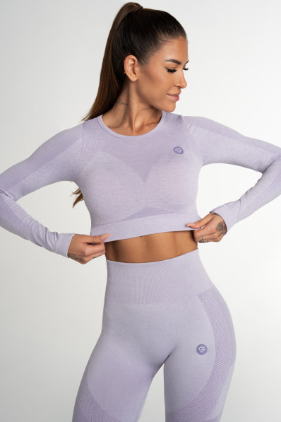 Crop Top Gym Glamour Fusion Lavender