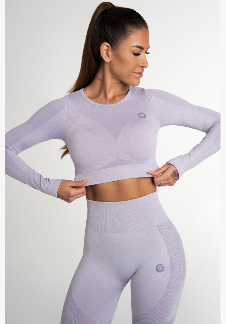 Crop Top Gym Glamour Fusion Lavender