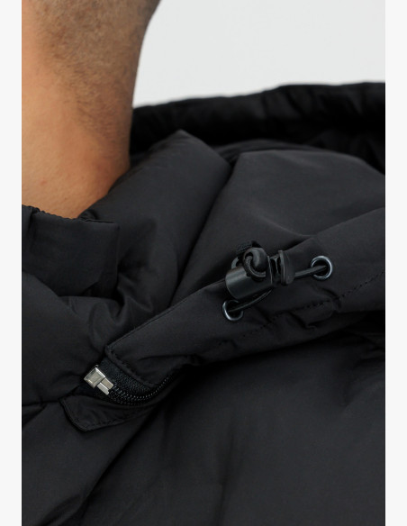 Men's Jacket Alpha Industries Hooded Logo Puffer black