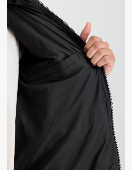 Men's Jacket Alpha Industries Hooded Logo Puffer black