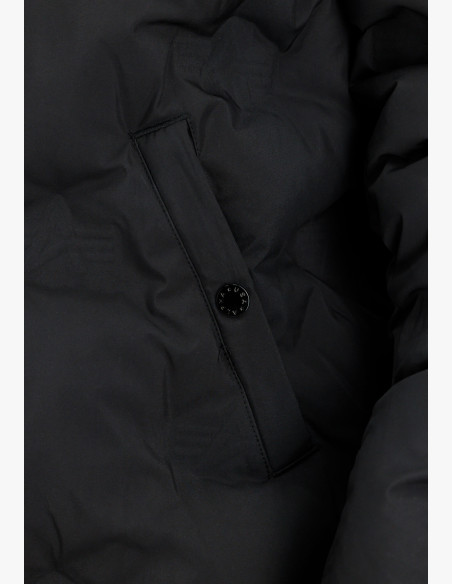 Men's Jacket Alpha Industries Hooded Logo Puffer black