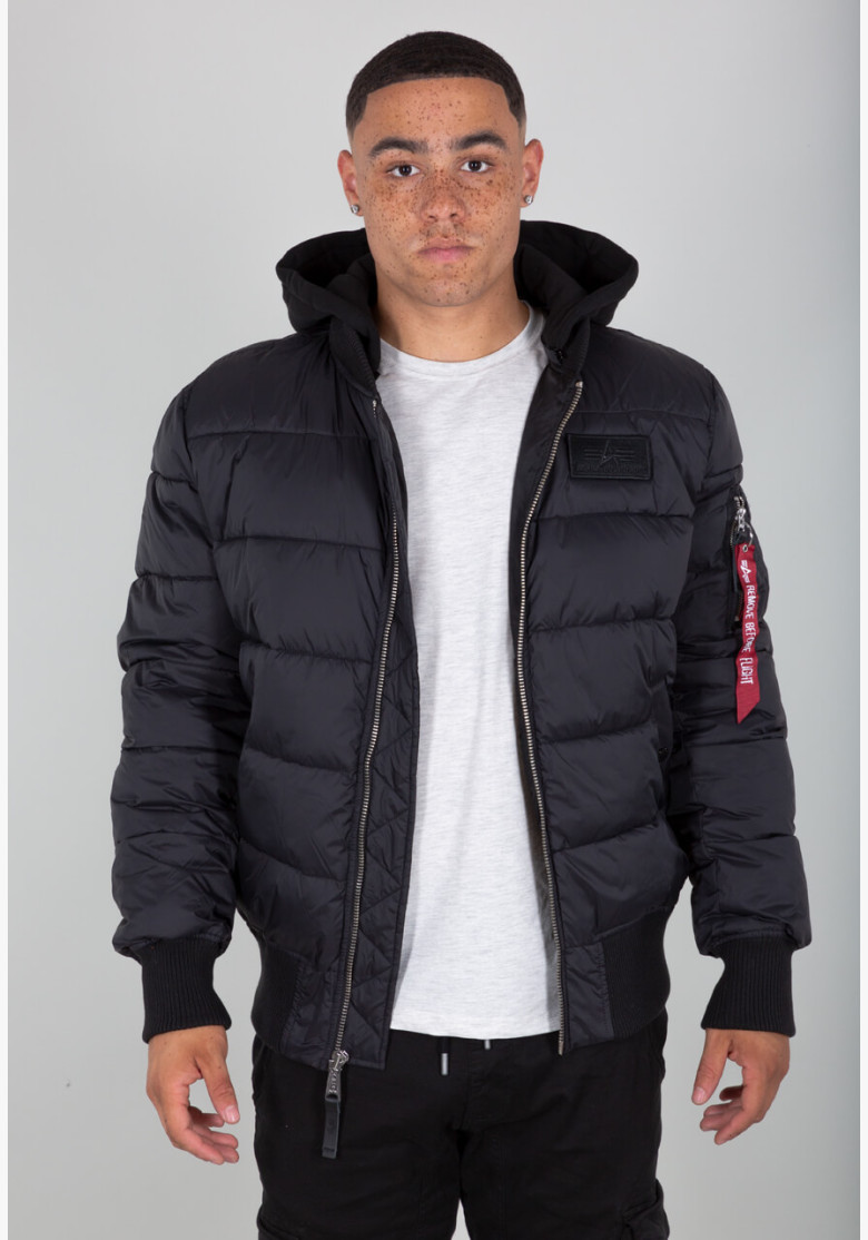 Men's Jacket Alpha Industries MA-1 ZH Back Print Puffer FD black