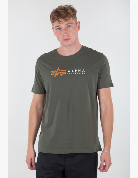T-shirt Alpha Industries Label T Foil Print dark olive