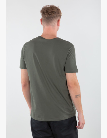 T-shirt Alpha Industries Label T Foil Print dark olive
