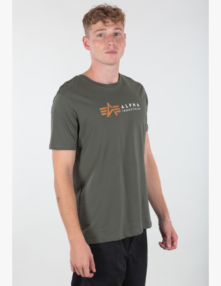 T-shirt Alpha Industries Label T Foil Print dark olive