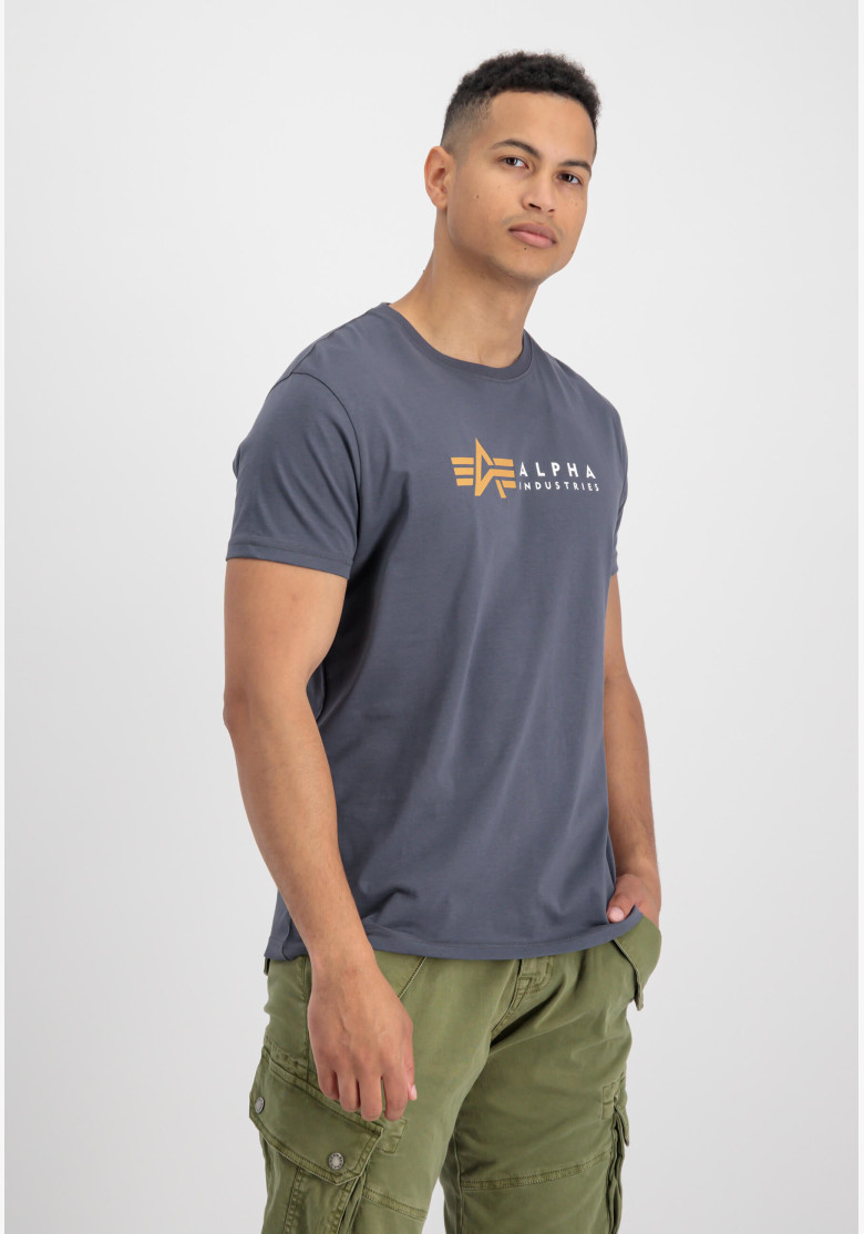 T-shirt Alpha Industries Label T grey black