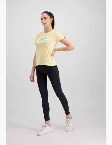 T-shirt Alpha Industries New Basic T Wmn pastel yellow