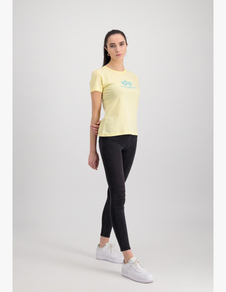 T-shirt Alpha Industries New Basic T Wmn pastel yellow