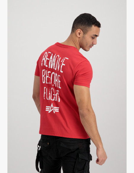 T-shirt Alpha Industries RBF Moto T red white