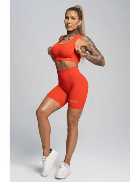 Gym Glamour Bikery Push Up Shorts Coral