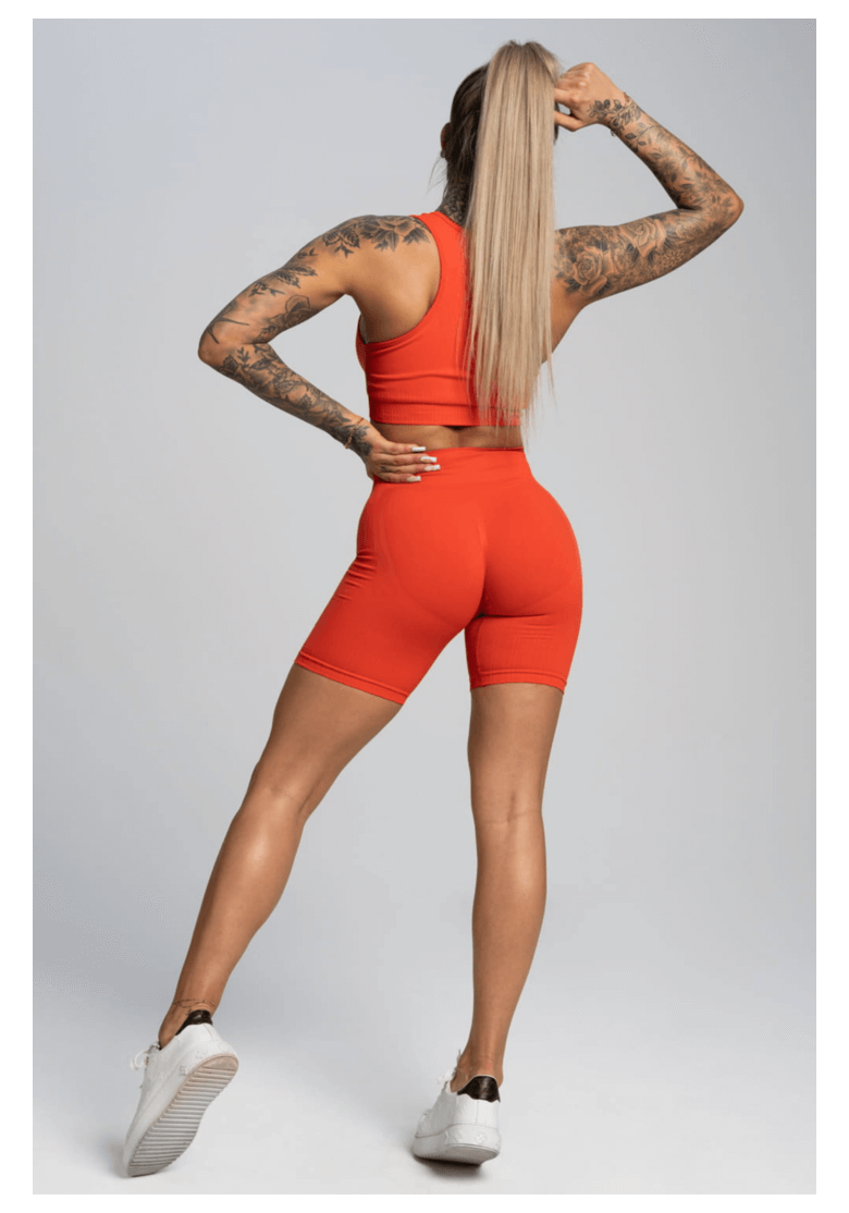 Gym Glamour Bikery Push Up Shorts Coral